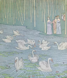 Nausicaa et ses compagnes jouant à la balle, illustration du Livre 6 de l